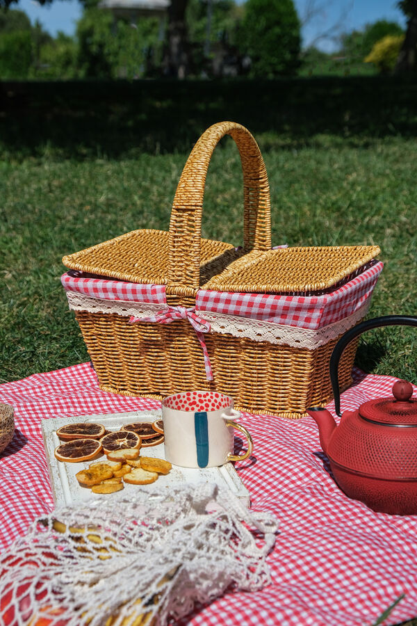 Adelya - Piknik Sepeti Plastik Hasır Görünümlü - FRS205