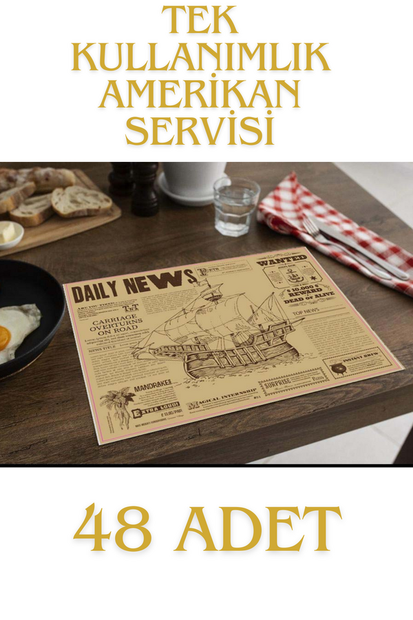 Daily News - Yağlı Kağıt - Sunum Amerikan Servisi 48 Adet - HT1MODEL4