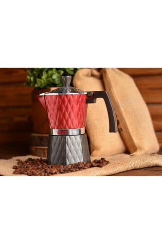 Bambum - Taşev Tt1204 Diamante Moka Pot 3 Fincan (ALÜMİNYUM)